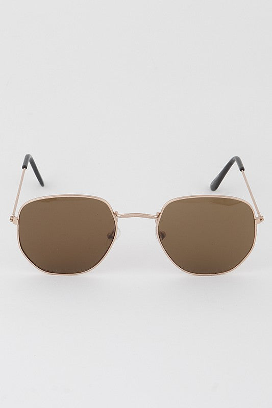 Round Geometric Tinted Sunglasses