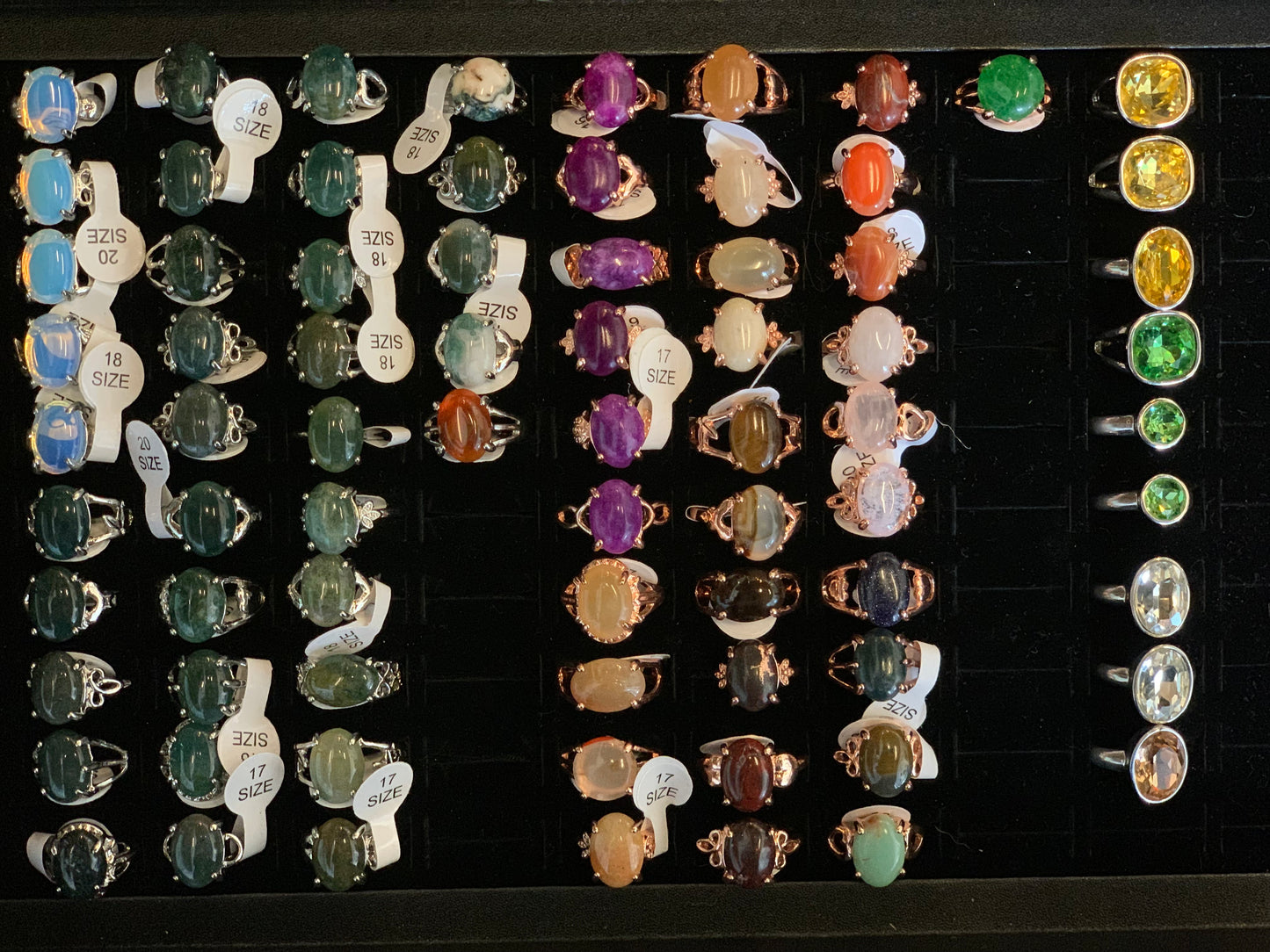 Various Stone Gem Rings