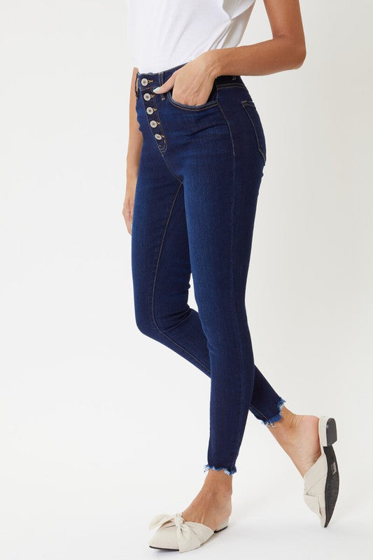 KanCan High Rise Button Fly Super Skinny Jeans